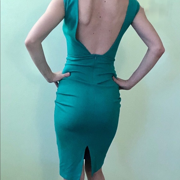 Dress Arden B Green Size XS 0 Midi cutout back - Picture 5 of 6
